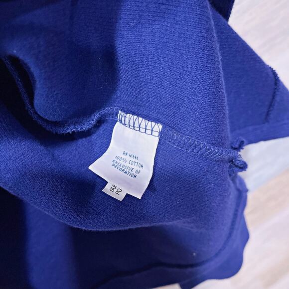 POLO Ralph Lauren Estate Rib 1/4 Zip Sweater Blue Cotton Jersey Mens Large - Picture 7 of 7